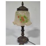 Small Vintage Table Lamp w/Floral Accents Small Vintage Table Lamp w/Floral Accents