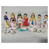 Hand Painted Mexican Tonala Mini Nativity Scene Hand Painted Mexican Tonala Mini Nativity Scene