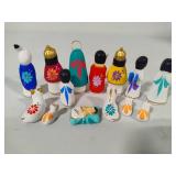Hand Painted Mexican Tonala Mini Nativity Scene Hand Painted Mexican Tonala Mini Nativity Scene