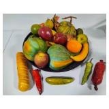 Huge Faux Fruit/Gourd Assortment w/Bowl Huge Faux Fruit/Gourd Assortment w/Bowl