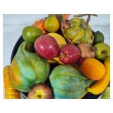 Huge Faux Fruit/Gourd Assortment w/Bowl Huge Faux Fruit/Gourd Assortment w/Bowl
