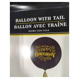 Birthday Balloons w/Tails (10) & Birthday Banners (3) Birthday Balloons w/Tails (10) & Birthday Banners (3)