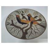 Brass & Enameled Bird Plate Brass & Enameled Bird Plate
