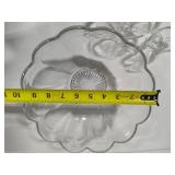 Ruffled Glass Serving Bowl, Divided Bowl & Dressing Pours Ruffled Glass Serving Bowl, Divided Bowl & Dressing Pours