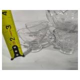 Ruffled Glass Serving Bowl, Divided Bowl & Dressing Pours Ruffled Glass Serving Bowl, Divided Bowl & Dressing Pours