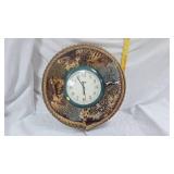 Rustic Lodge Style Pheasant Feather Adorned Clock