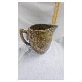 Spongeware Stoneware Pitcher