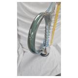 Hand Blown Vase with Swan Like Neck and Spiral Detail