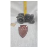 Model M Tractor Model, resin-Decorative Arrowhead made of Pipestone-Pill Box