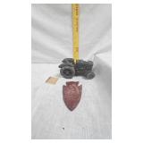 Model M Tractor Model, resin-Decorative Arrowhead made of Pipestone-Pill Box
