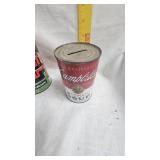 Harmen Killebrew Certicare Can(Empty no holes), Campbell Soup Can Bank