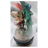 Betty Boop "Hollywood Betty" & "Jingle Bell Betty", Handpainted Sculptures, Limited Edition, has foam packaging