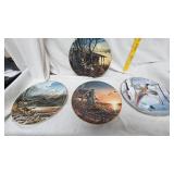 Lot of 4 Terry Redlin and David Maass Collector Plates