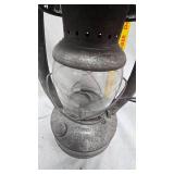 Vintage Glass Oil Lamp and Embury No 2 Air Pilot Lantern