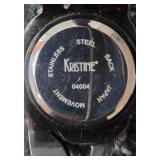 VINTAGE  Kristine Ladies Watch. Japan Movement. Stainless Steel. Flowered Face