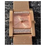 NEW - GUESS Ladies Watch.  Japan movement. Water resistant. Stainless Steel. Imitation Diamonds.