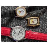 3 Vintage Micky Mouse Watches.