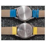 2 M&M Watches (Yellow and Blue)   Yellow band is broken