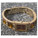 Vintage FOSSIL Blue Ladies Chronograph Watch. All stainless steel. Water resistant. #1391