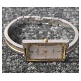 Vintage Anne Klein Diamond Bracelet Watch. Japan movement. Stainless Steel.