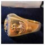 Distinctions Navy Ring.  Danbury Mint   Mens Size 10