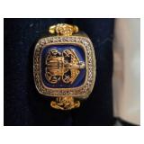 Distinctions Navy Ring.  Danbury Mint   Mens Size 10