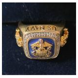 Distinctions Navy Ring.  Danbury Mint   Mens Size 10