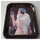 Vintage 1970 Coca Cola Tray Pictured from 1930 era  10 1/2" W x 13" L