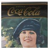 Vintage Coca Cola Lady 1921 Advertised Tray  19"L x 8 1/2"W