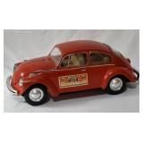 Vintage Jim Beam Red 1970 Volkswagen Empty Decanter.  14"L x 6"H  Cast Iron