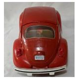 Vintage Jim Beam Red 1970 Volkswagen Empty Decanter.  14"L x 6"H  Cast Iron