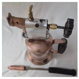 Antique Blow Torch Set -Otto Bernz Co-Brass-Includes Soldering Iron - Torch is empty.