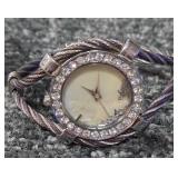 Vintage - Ladies GENEVA Platinum and Figaro Stainless Steel Watches. Japan movement.