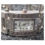 Vintage - Ladies GENEVA Platinum and Figaro Stainless Steel Watches. Japan movement.