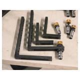 Alignment Tools 6"x1"x8" (x2), Alignment Tools 3"x1"x4" (x2), Ball Lock Bolts (x4)