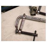 Lot of (2) Welding Table Mag Spring Sliding Arm Clamps
