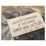 Lot of (3 Bags / ~100) Keen Abrasives 2" 40 and 50 Grit Sanding Disc | Mini Cloth