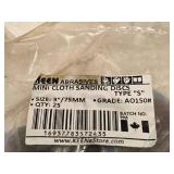 Lot of (2 Bags / 25 and 50 count / 75 Total) Keen Abrasives 40-grit and 150-grit Grit Sanding Disc | Mini Cloth
