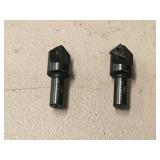 Lot of (2) Shars Milling Machine Countersink Cutters 1/4"x3/4"x1/2"