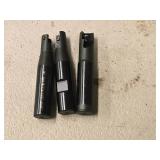 Lot of (3) Shars Indexable End Mill Cutters - 1/2"x5/8", 5/8"x5/8"