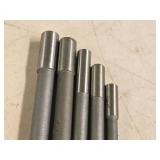 Lot of (5) Carbide Tipped Straight Shank Chucking Reamers