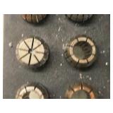 Lot of (23) Collets with Collet Holder