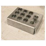 Lot of (10) Collets with Collet Holder
