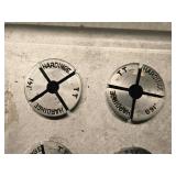 Lot of (10) Collets with Collet Holder