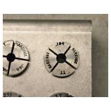 Lot of (10) Collets with Collet Holder