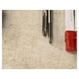 T-Handle Tap Wrench with (30) Taps - (5) 1/4", (2) 5/16", (4) 10-24, (1) 2-56, (3) 10-32, (2) 6-32, (3) 5/16, (5) 8/32, (2) 4-40