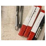 T-Handle Tap Wrench with (30) Taps - (5) 1/4", (2) 5/16", (4) 10-24, (1) 2-56, (3) 10-32, (2) 6-32, (3) 5/16, (5) 8/32, (2) 4-40