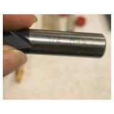 Lot of (5) End Mill Bits (1) 7/16, (3) 3/8, (2) 1/2