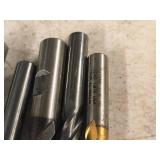 Lot of (5) End Mill Bits (1) 7/16, (3) 3/8, (2) 1/2