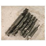 Lot of (5) Double-Sided End Mill Bits 3/8-3/8, 1/2-1/2, 5/8, 5/16-3/8, 1/8-3/8, 1/4-3/8